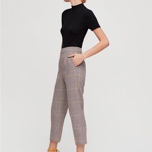 Babaton Plaid High-Waisted Women's Pants